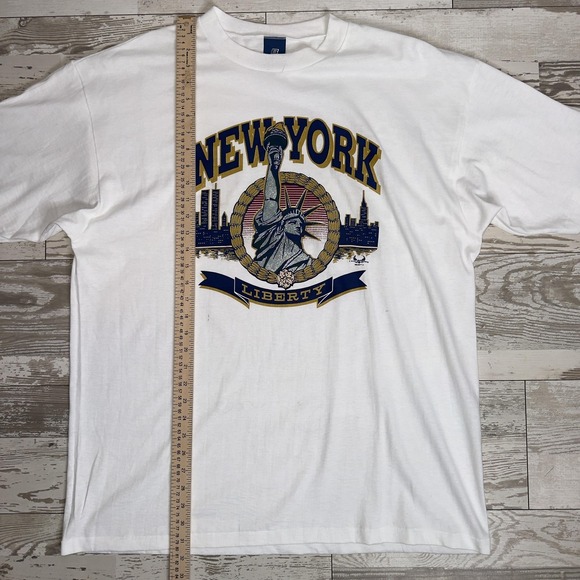 Vintage Belton New York Liberty Shirt Mens XL White Statue Graphic USA - Picture 4 of 8